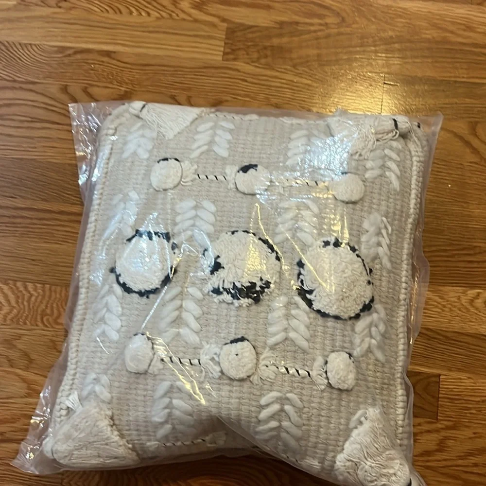 Anthropologie Textured Kama Pillow 18 x 18 NWT